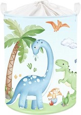 Dinosaurs Baby Laundry Hamper Collapsible Clothes Kids Storage Basket Palm Tree