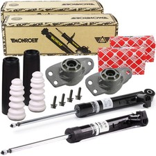 2x MONROE el.verstellbar STOßDÄMPFER+DOMLAGER HINTEN passend für VW PASSAT B6 B7
