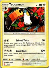 Toucannon 22/30 Uncommon SM Trainer Kit: Lycanroc & Alolan Raichu Pokemon NM