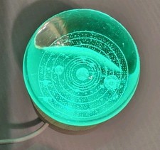3D Galaxy Crystal Ball Night Light, LED Solar System Color Changing