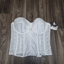 Dominique Women  s 44D Lace Longline Corset Bustier Bra 8949   Strapless Bra