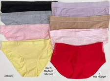 NWT Victoria's Secret Bikini & Hiphugger Panties Underwear 8 Pack MED Multicolor