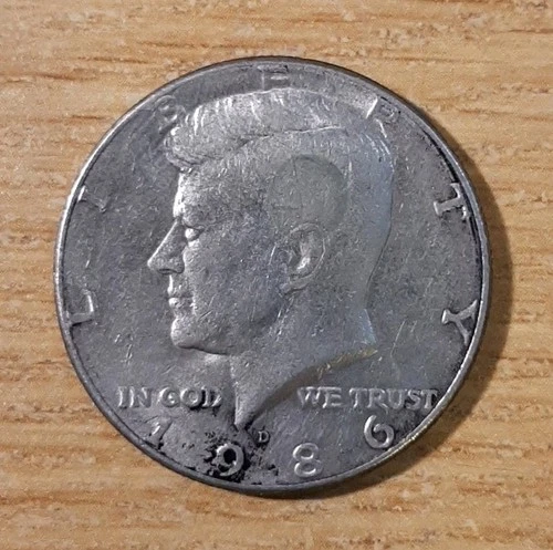 1986-D JOHN F KENNEDY HALF DOLLAR FIFTY CENTS DENVER AMERICA USA MM2
