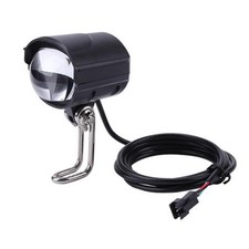 Ebike Headlight, 36V 48V Waterproof Electric Bike Front Light, 3 Pin SM black