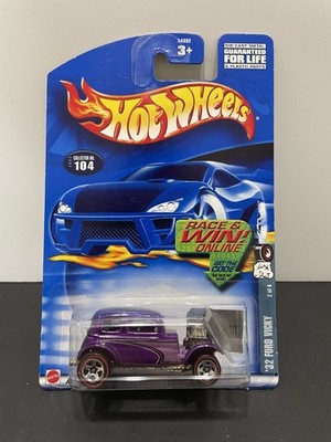 2002 HOT WHEELS '32 FORD VICKY REDLINE WHEELS PURPLE CODE CAR
