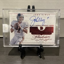 2015 Panini Flawless Benchmarks Auto John Elway #B-JE Ruby 13/15 Denver Broncos