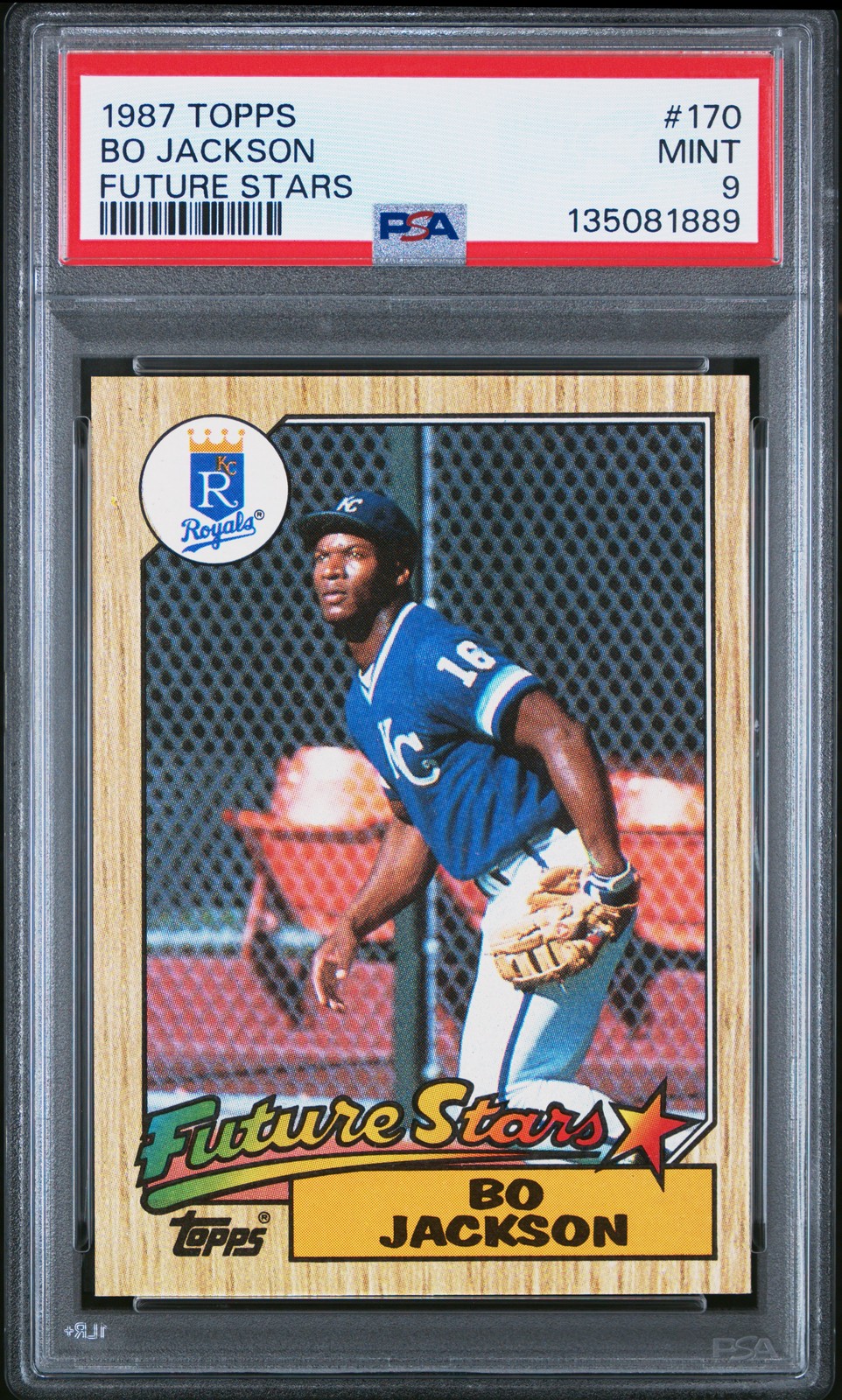 1987 TOPPS FUTURE STARS #170 BO JACKSON ROOKIE RC PSA 9