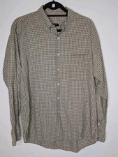 Vintage Burberry London Made USA Button Down Collar Plaid Shirt Men's Large