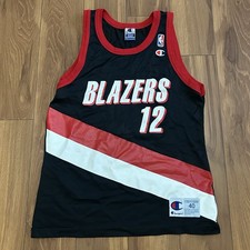 Vintage 2000 Detlef Schrempf Portland Blazers Champion Jersey Medium