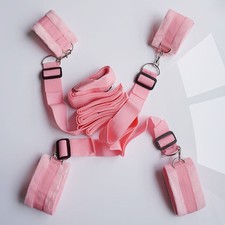 Adjustable Bed Restraint Kit Rope Handcuffs Ankle Cuffs Furry Cuffs Bondage BDSM