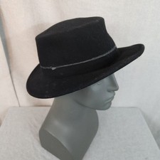 Unbranded Solid Black Fedora Adult One Size Cap Hat Costume Cosplay