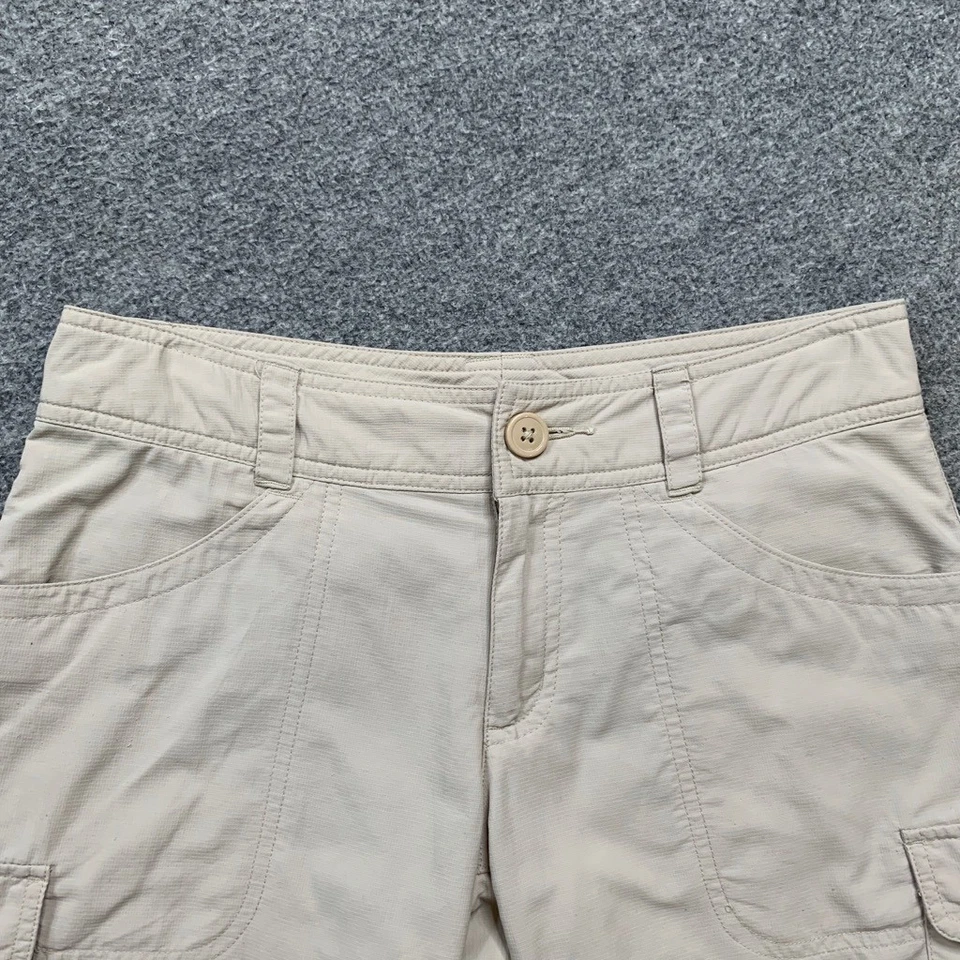 Pantalones Cortos Columbia Para Mujer 2 Arena Nylon Bolsillo de Carga OmniWick Exterior Senderismo Cremallera Mosca Foto 4 de 4