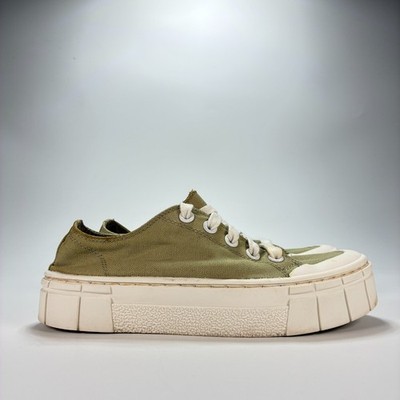 Mad Love Fran Sage Green Canvas Low Top Chunky Platform Sneakers Women s Size 7