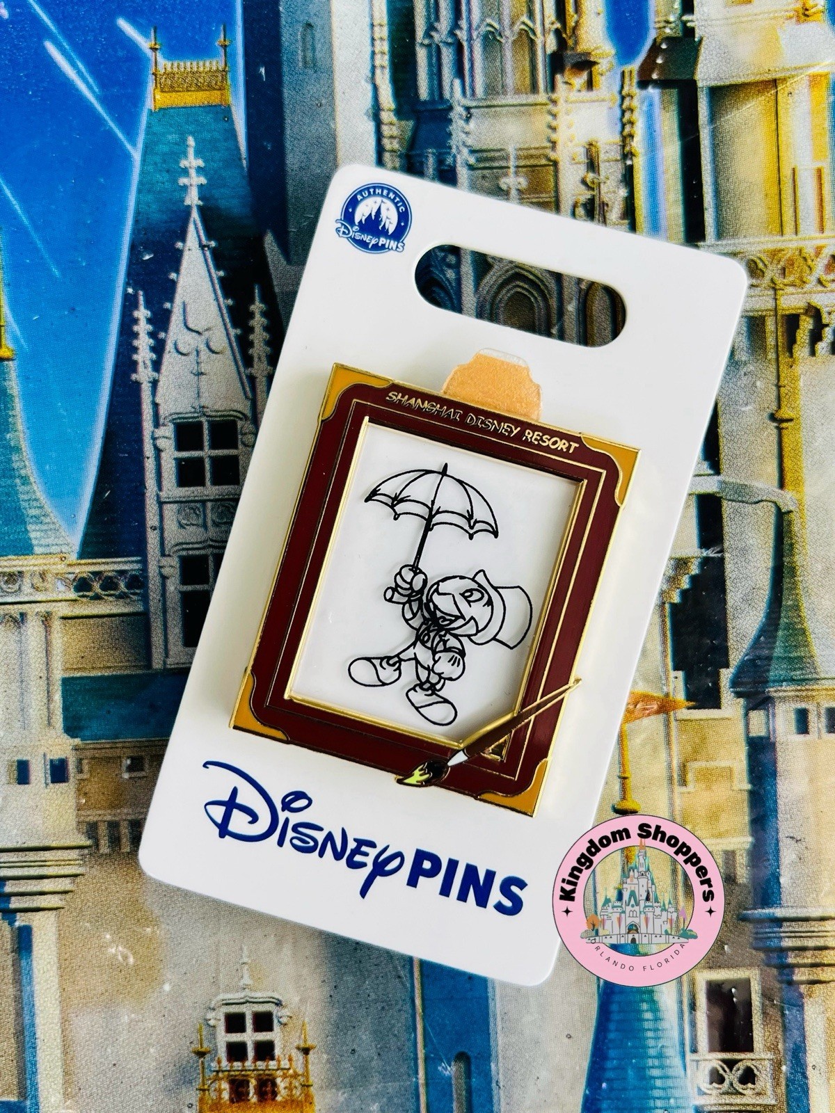 2026 Disney Shanghai Resort Jiminy Cricket Pinocchio Magic Slider Pin
