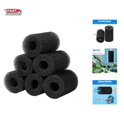 6-Pack Pre-Filter Sponge for Aquarium Shrimp Fry Fish Tank Filter 0.4  Intake...