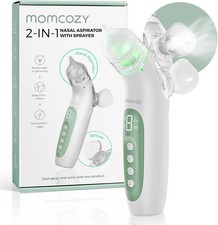 BreezyClear 2-in-1 Electric Nasal Aspirator Baby W/ Spray 65kPa Hospital-Grade