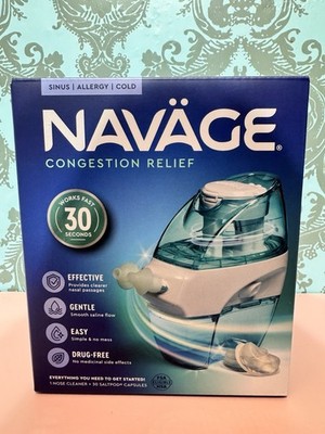 Navage Congestion Relief Sinus,allergy And Cold, Contains 30 salt pods .