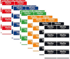 160 Pcs Name Tags Colorful Sticker 5 Colors Name Tags Stickers Labels