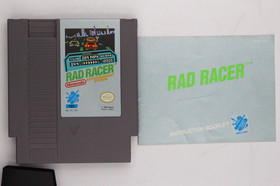 Rad Racer Nintendo NES Game Cartridge, Manual & Dust Sleeve