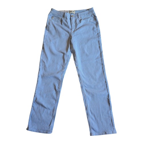 Seven7 90s Straight Jeans Women 6 Blue Stripe Denim Stretch NWT - Picture 2 of 19