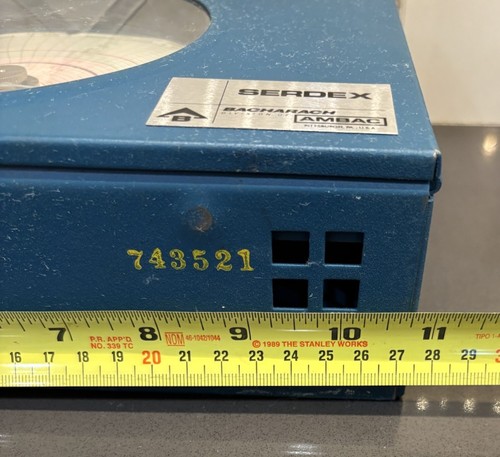 Vintage Bacharach Serdex 7-Day Circular Data Chart Recorder Temp/Humidity - Afbeelding 14 van 14