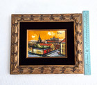 Vintage Original Pat Davis Painting Parisian Street Scene Framed — photo 9