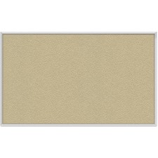 Pemberly Row Vinyl 3' x 4' Bulletin Board with Aluminum Frame in Caramel