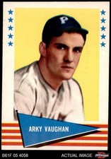 1961 Fleer #148 Arky Vaughan Pirates / Dodgers HOF 7 - NM