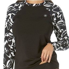 Hurley Black and White Floral Sweatshirt