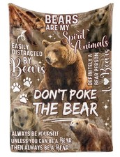 Bear Flannel Plush Throw Blanket Decor Home Bedroom Sofa Couch 50x65 Inch