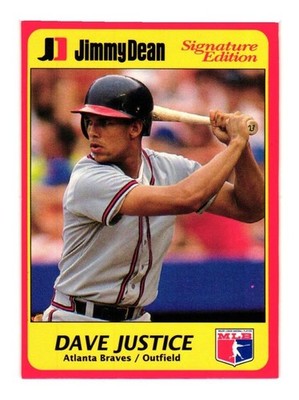1991 Jimmy Dean Signature Edition - Dave Justice (#14 of 25)   Braves