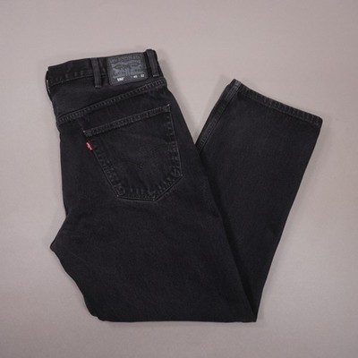 Vintage Y2K Levis Red Tab 550 Relaxed Fit Mens 40X32 Black Jeans 100% Cotton
