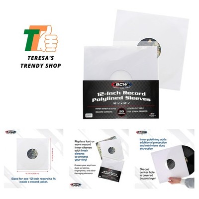 50-Pack 12-Inch Vinyl LP Record Sleeves | Acid-Free & Scratch Resistant
