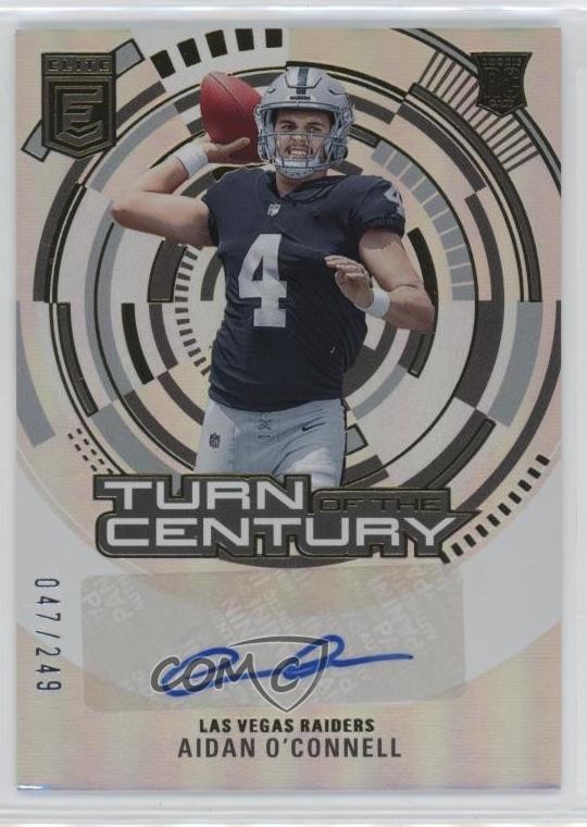 2023 Donruss Elite Turn of the Century /249 Aidan O'Connell Rookie Auto RC 1k3z