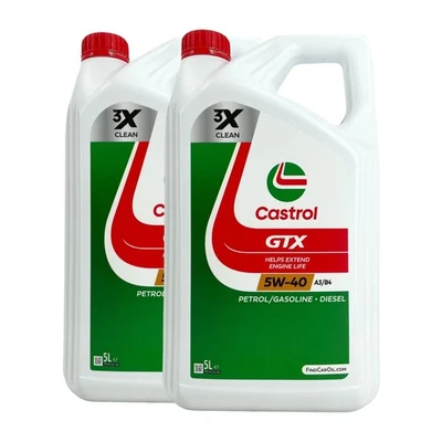 CASTROL GTX 5W-40 A3/B4 Huile Moteur VW 502 00 505 00 MB 229.3 2x5 L - Photo 1/3