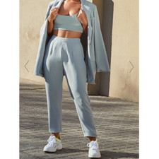 PrettyLittleThing Dark Mint tailored trousers 4 NEW