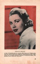 Grace Kelly + Guy Madison Portraits 1950s Danish Magazine 1 Page 12*17cm