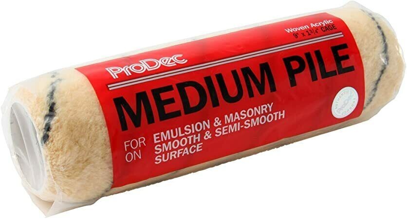 Prodec 9"" Medium Pile Paint Roller Sleeve 1.75"" Core PRRE003, Smooth Surface