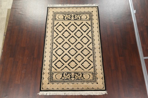Geometric Nepalese Oriental Area Rug Hand-knotted Wool Home Decor Carpet 5'x8' - Picture 2 of 12