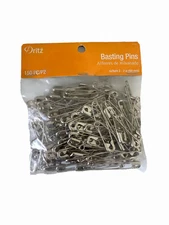 Dritz 11722 Basting Safety Pins, Size 3 , 2 inch Nickel-Plated Steel (150 Count)