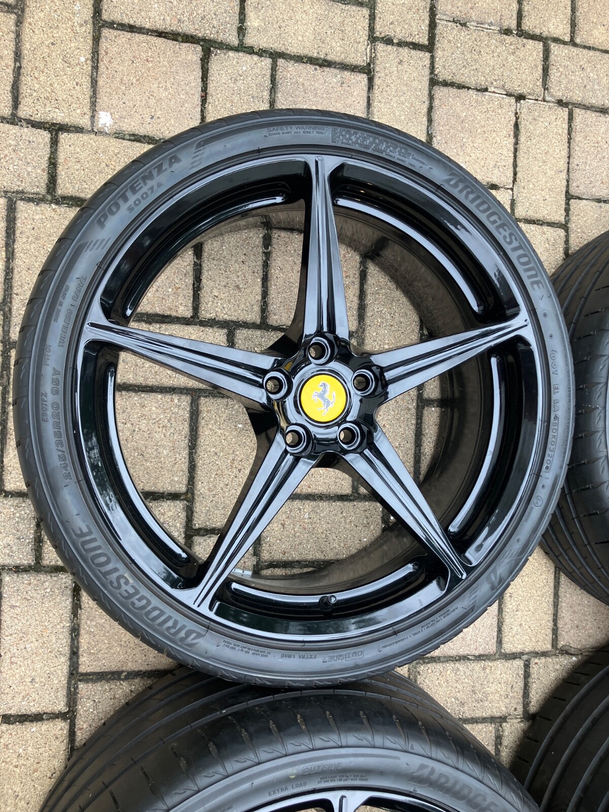 Ferrari 458 OEM 20” Forged Wheel Set in Gloss Black