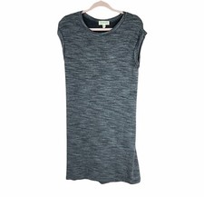 CLOTH & STONE womens size S charcoal heather gray short sleeve knit boho dress