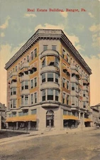 Banger Pennsylvania PA Real Estate Building Postcard