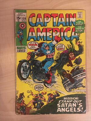 CAPTAIN AMERICA#128(MARVEL 1970)RED SKULL CAMEO!! STAN LEE, GENE COLAN