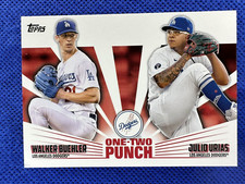 2023 #12P-3 Walker Bueler-Julio Urias Topps Series 1 Baseball One-Two Punch