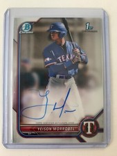 2022 1st Bowman Chrome Yeison Morrobel Auto Autograph #CPA-YML Texas Rangers (6)