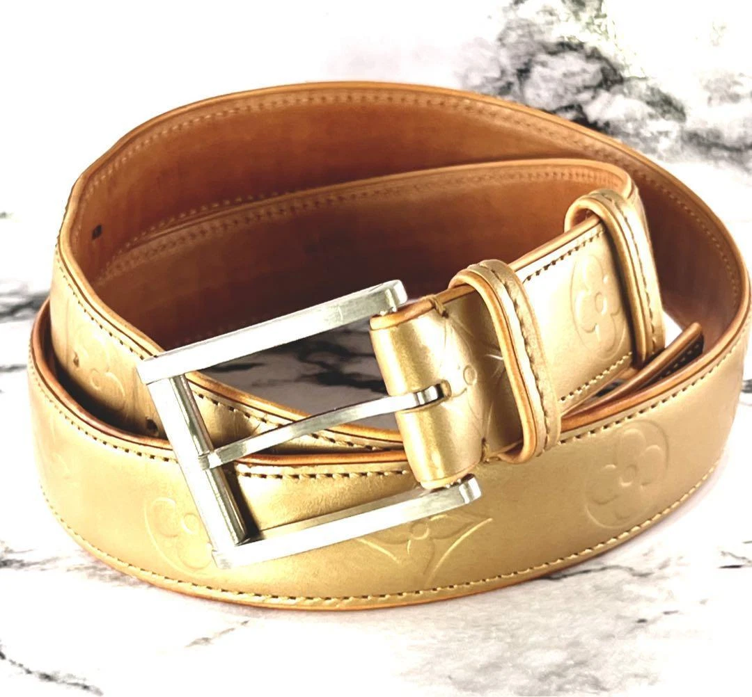 Ceinture Louis Vuitton LV monogramme mat Santur cercle M6858W Santur monogramme Japon