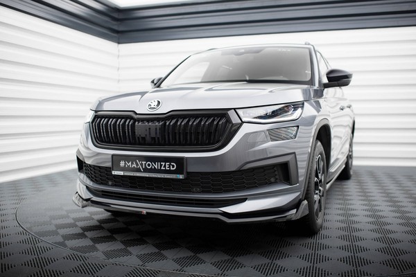 Front Ansatz V.2 FüR Skoda Kodiaq Sportline Mk1 Facelift Schwarz Spoilerlippe-image