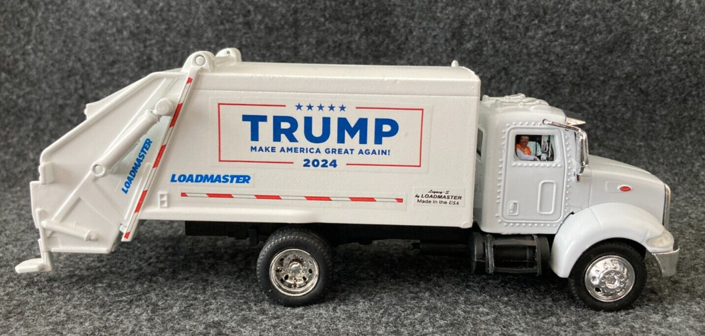 President Donald Trump Diecast & Plastic NEW Garbage Trash Truck 1:43 Loadmaster