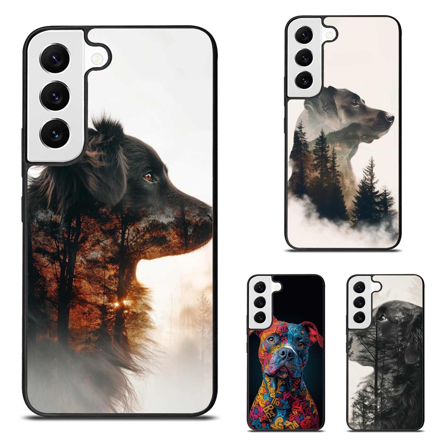 TPU Cover beautiful dog silhouette For Samsung Galaxy Z Fold Flip 3 4 5 6-image